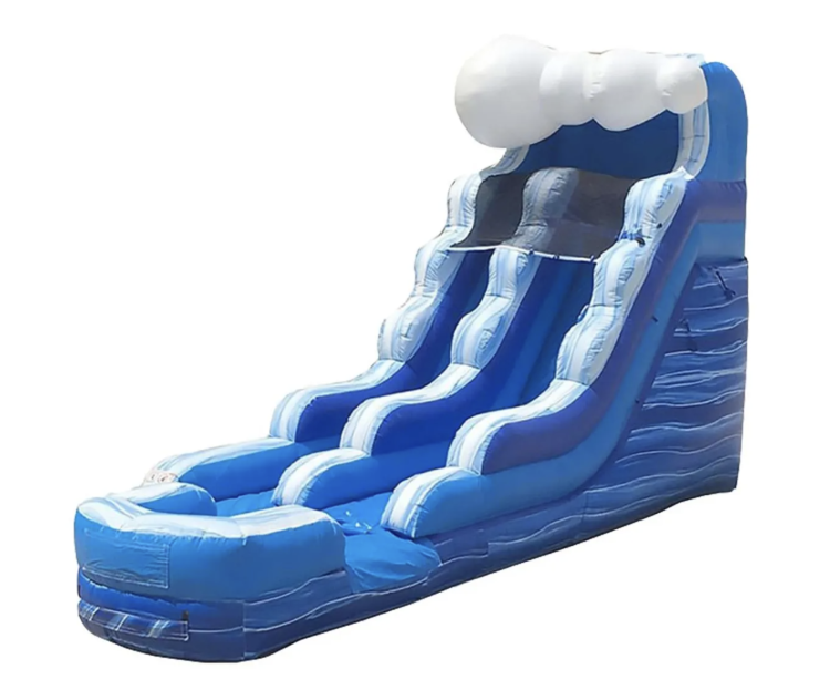15' Blue Marble Wave Waterslide